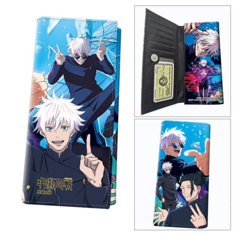 Jujutsu Kaisen Anime wallet long wallet buckle storage bag 18.5x9.5x2CM 100g