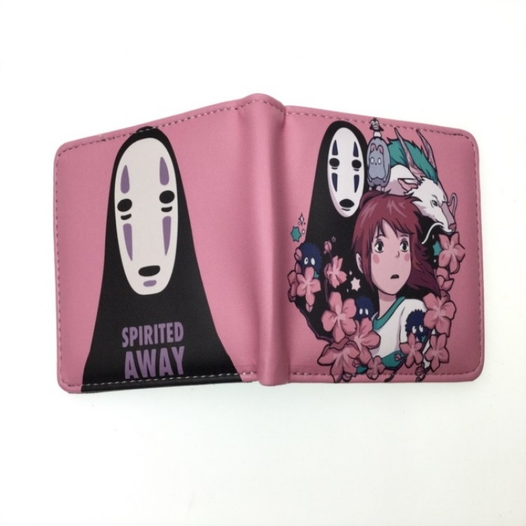 Spirited Away Anime two fold  Short wallet 11X9.5CM 60G 