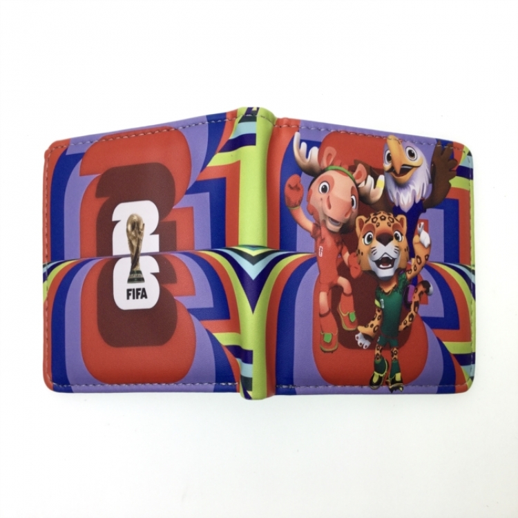 Football star Anime two fold  Short wallet 11X9.5CM 60G 