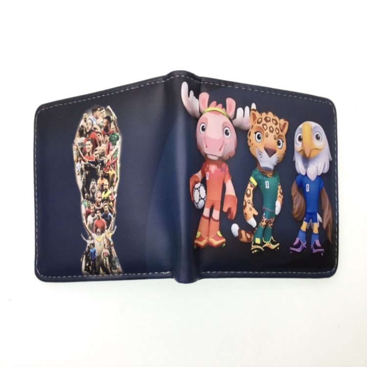 Football star Anime two fold  Short wallet 11X9.5CM 60G 