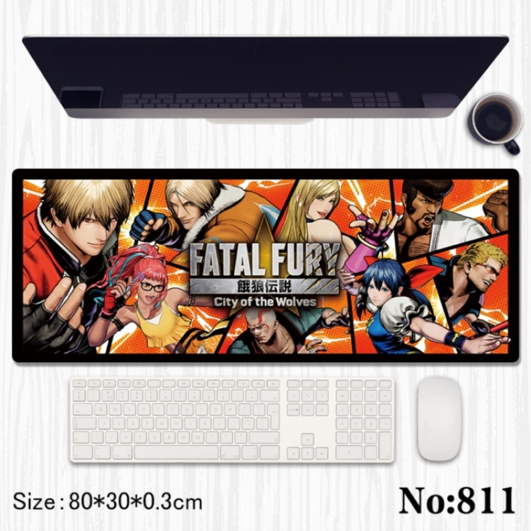 City of the Wolves Anime peripheral computer mouse pad office desk pad multifunctional pad 80X30X0.3cm