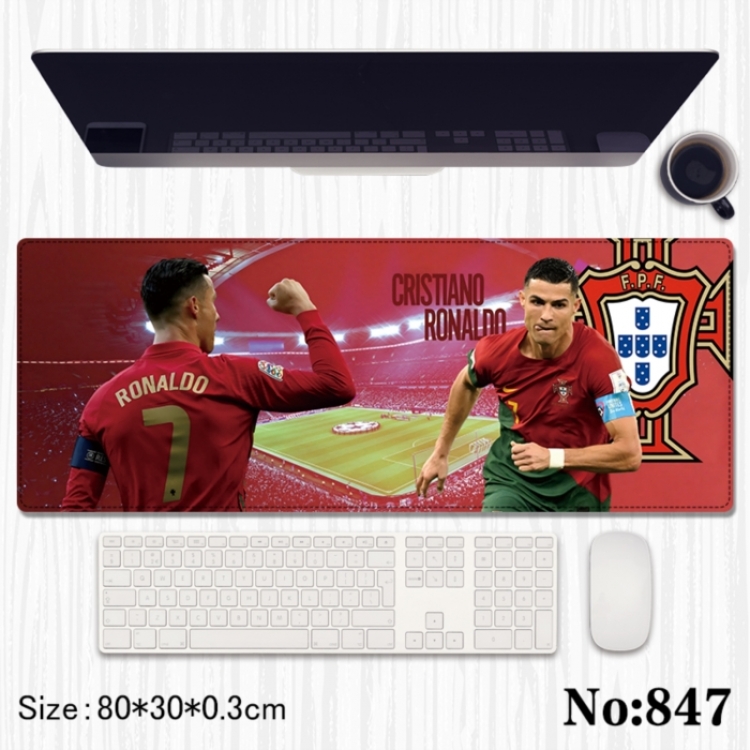 Football Anime peripheral computer mouse pad office desk pad multifunctional pad 80X30X0.3cm