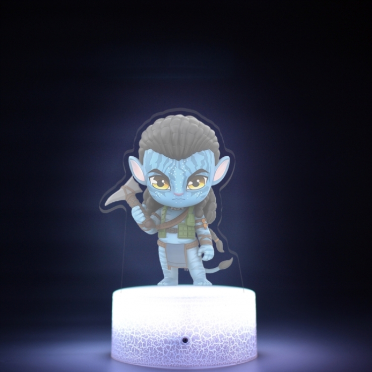 Avatar Acrylic Night Light 16 Color-changing USB Interface Box Set 19X7X4CM white base
