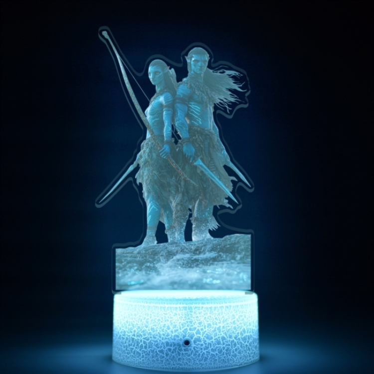 Avatar Acrylic Night Light 16 Color-changing USB Interface Box Set 19X7X4CM white base