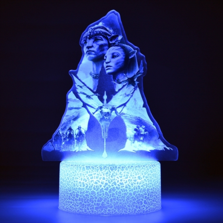 Avatar Acrylic Night Light 16 Color-changing USB Interface Box Set 19X7X4CM white base