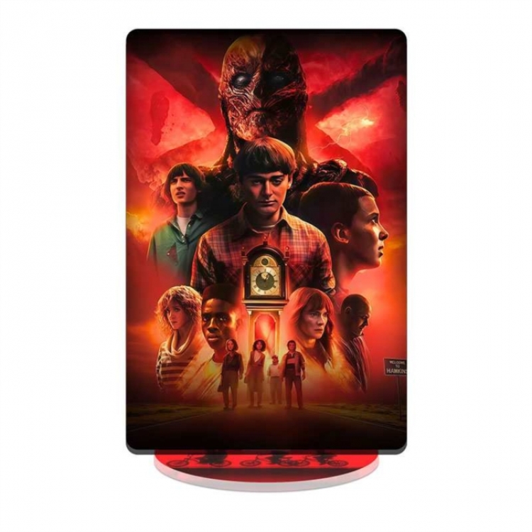Stranger Things celebrity merchandise acrylic Standing figure Plates Keychain 16CM