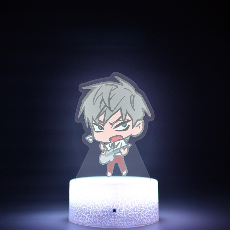 Alien Stage Q version Acrylic night light 16 kinds of color changing USB interface box 14X7X4CM white base