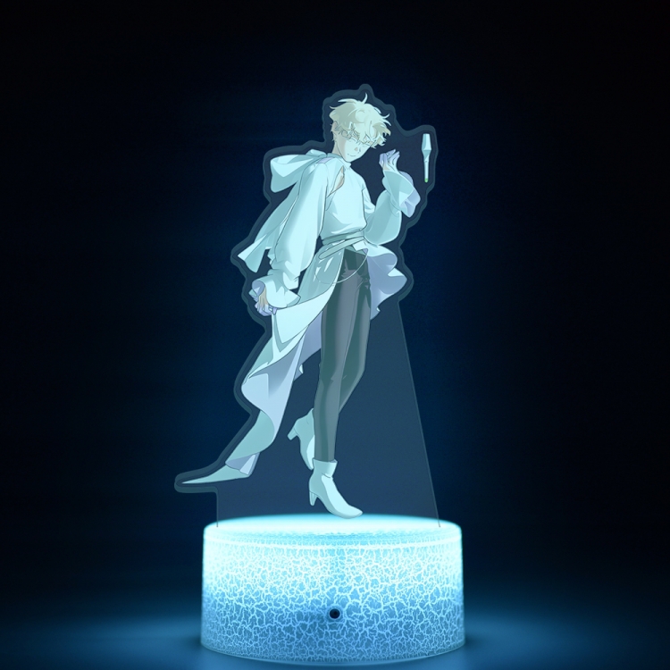 Alien Stage Acrylic Night Light 16 Color-changing USB Interface Box Set 19X7X4CM white base