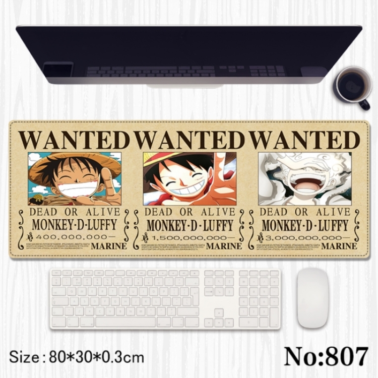 One Piece Anime peripheral computer mouse pad office desk pad multifunctional pad 80X30X0.3cm
