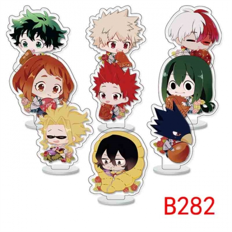 My Hero Academia Anime Character acrylic Small Standing Plates  Keychain 6cm a set of 9