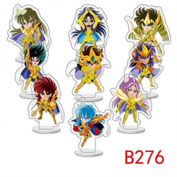 Saint Seiya Anime Character acrylic Small Standing Plates  Keychain 6cm a set of 9