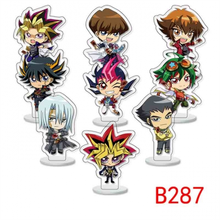 Yugioh Anime Character acrylic Small Standing Plates  Keychain 6cm a set of 9