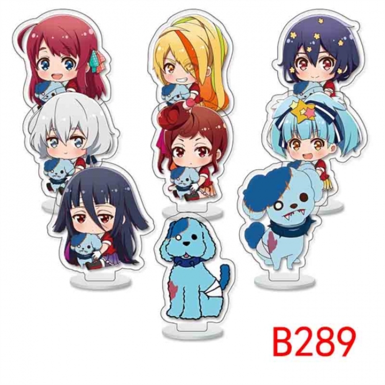 ZombieLandSaga Anime Character acrylic Small Standing Plates  Keychain 6cm a set of 9