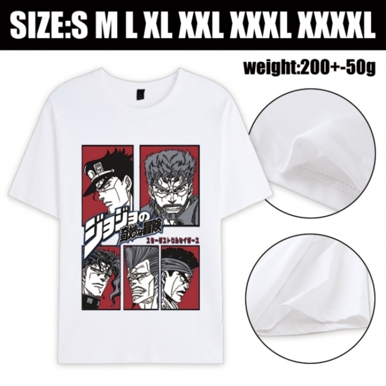 JoJos Bizarre Adventure Anime printed pure cotton short sleeved T-shirt from S to 4XL