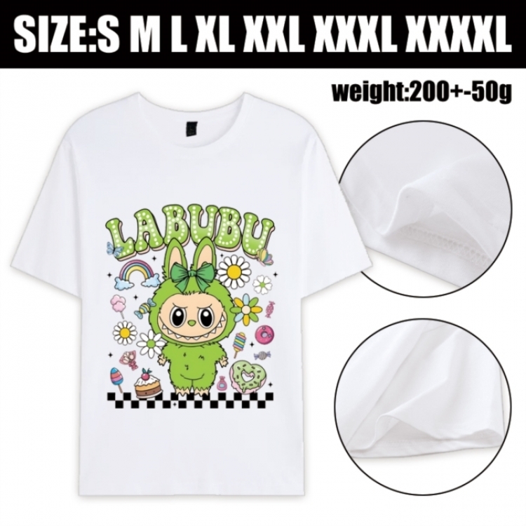 Labubu Anime printed pure cotton short sleeved T-shirt from S to 4XL