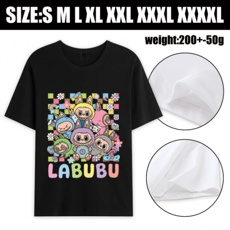 Labubu Anime printed pure cotton short sleeved T-shirt from S to 4XL