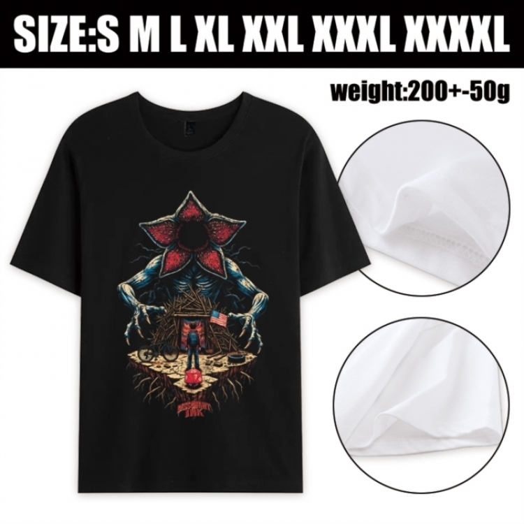 Stranger Things Anime printed pure cotton short sleeved T-shirt from S to 4XL
