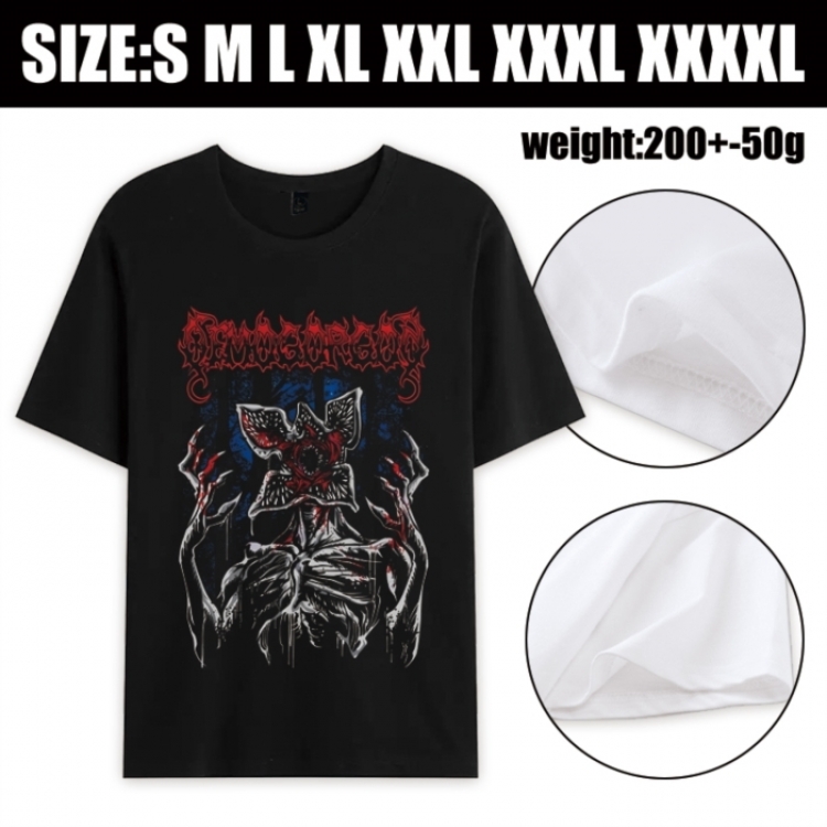 Stranger Things Anime printed pure cotton short sleeved T-shirt from S to 4XL