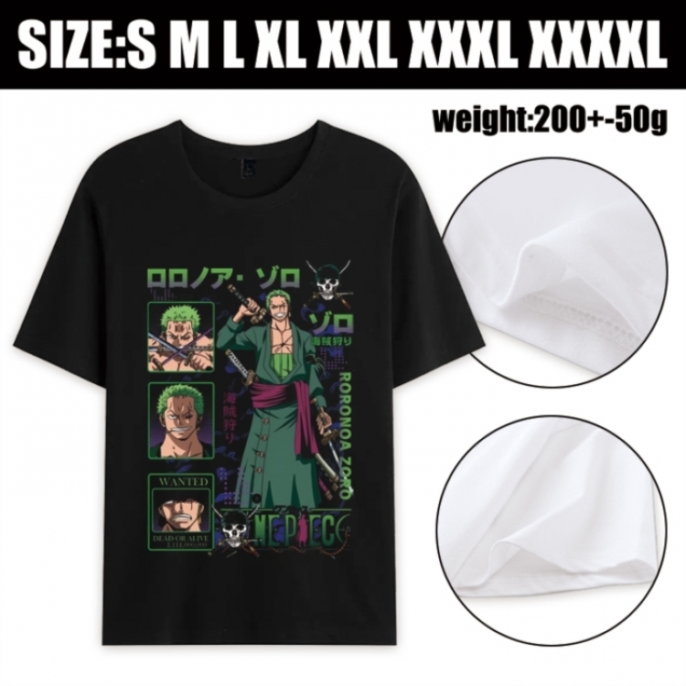 One Piece Anime printed pure cotton short sleeved T-shirt from S to 4XL