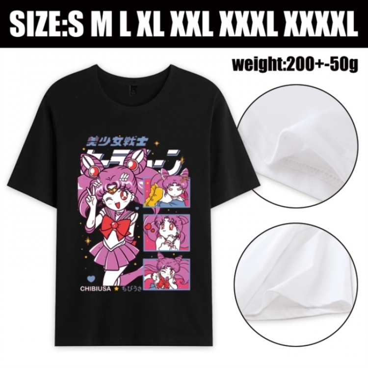 sailormoon Anime printed pure cotton short sleeved T-shirt from S to 4XL