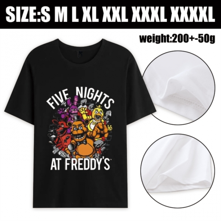 Five Nights at Freddys Anime printed pure cotton short sleeved T-shirt from S to 4XL