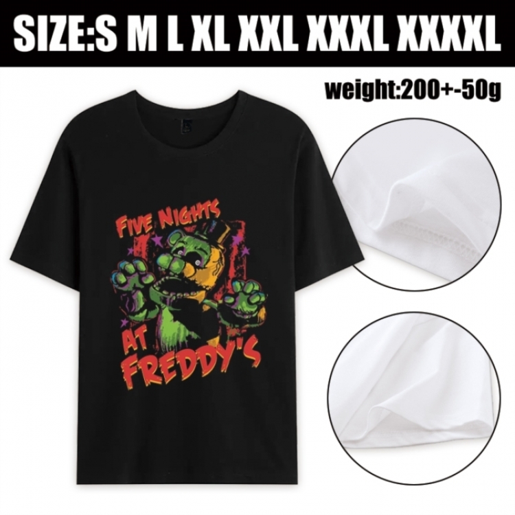 Five Nights at Freddys Anime printed pure cotton short sleeved T-shirt from S to 4XL