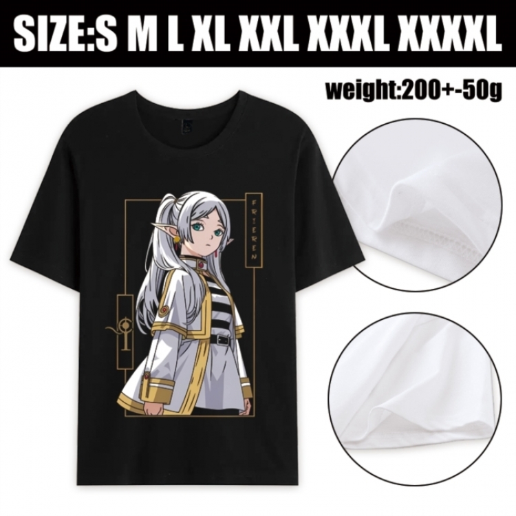 Frieren: Beyond Journey's Anime printed pure cotton short sleeved T-shirt from S to 4XL