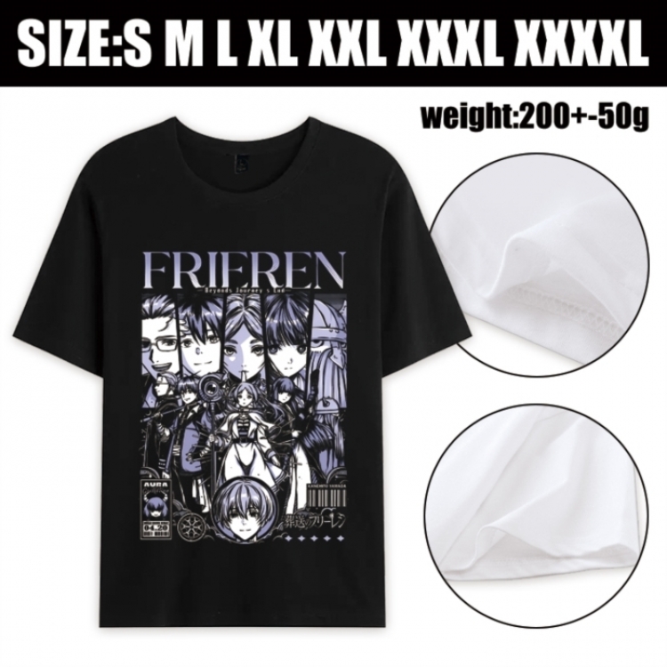 Frieren: Beyond Journey's Anime printed pure cotton short sleeved T-shirt from S to 4XL