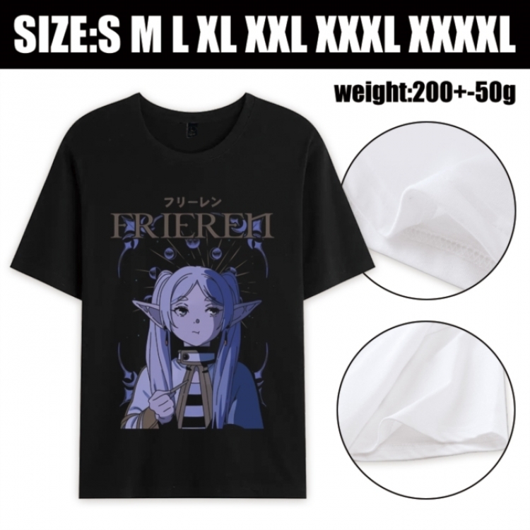 Frieren: Beyond Journey's Anime printed pure cotton short sleeved T-shirt from S to 4XL