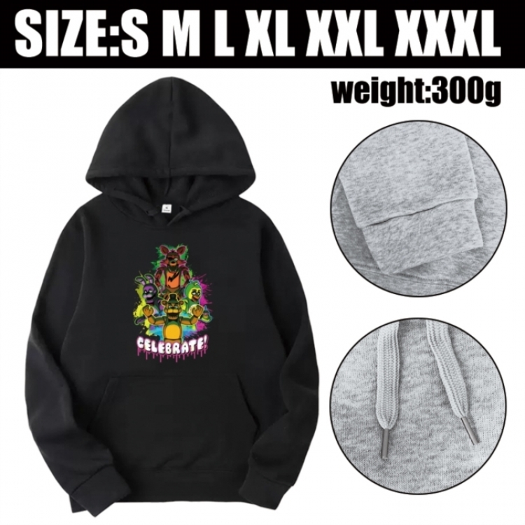 Five Nights at Freddys Anime printed hooded sweatshirt top from S to 3XL
