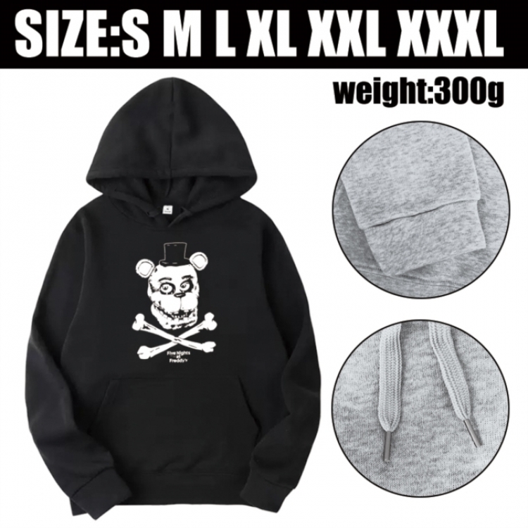 Five Nights at Freddys Anime printed hooded sweatshirt top from S to 3XL