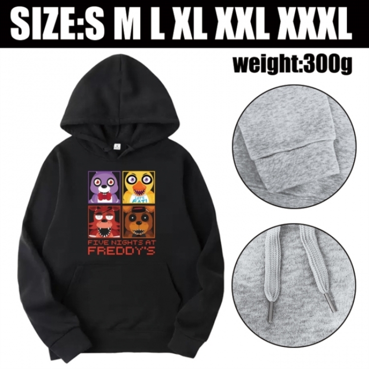 Five Nights at Freddys Anime printed hooded sweatshirt top from S to 3XL