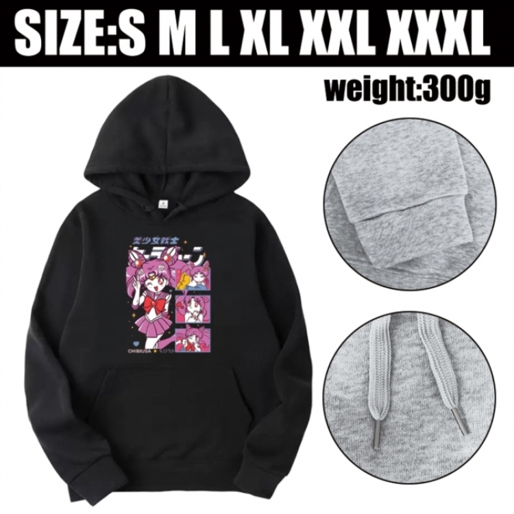 sailormoon Anime printed hooded sweatshirt top from S to 3XL