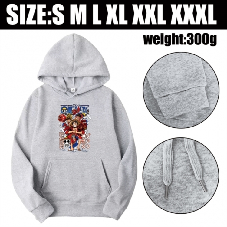 One Piece Anime printed hooded sweatshirt top from S to 3XL