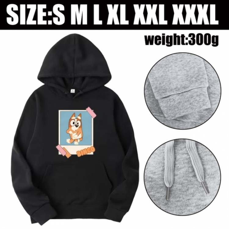 Bluey Anime printed hooded sweatshirt top from S to 3XL