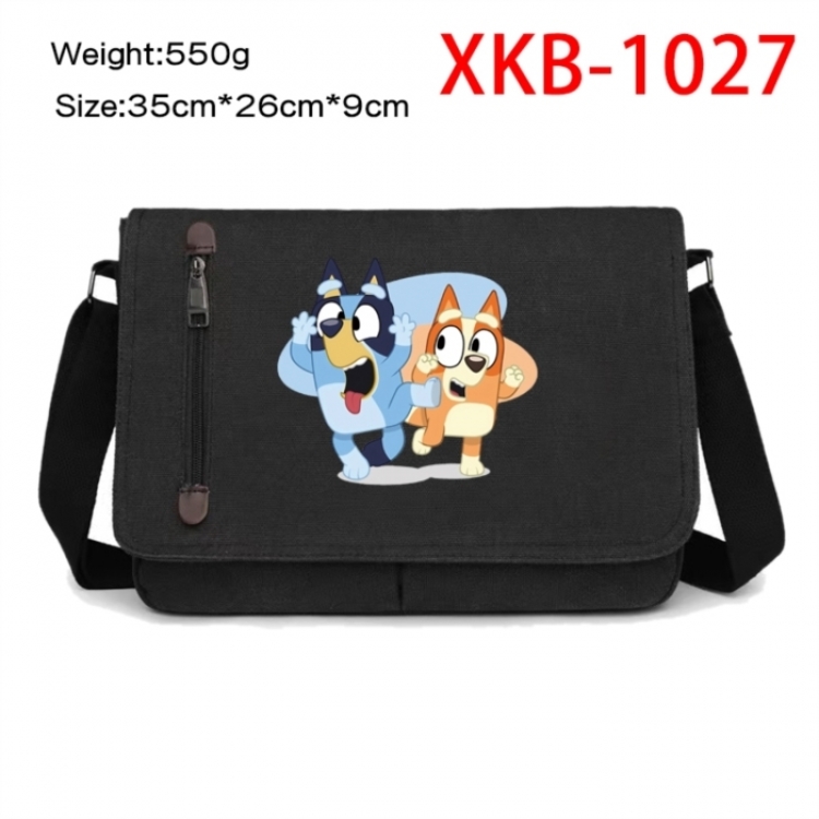 Bluey Anime Retro Canvas Shoulder Bag Crossbody Bag Mailman Bag 35x26x9cm