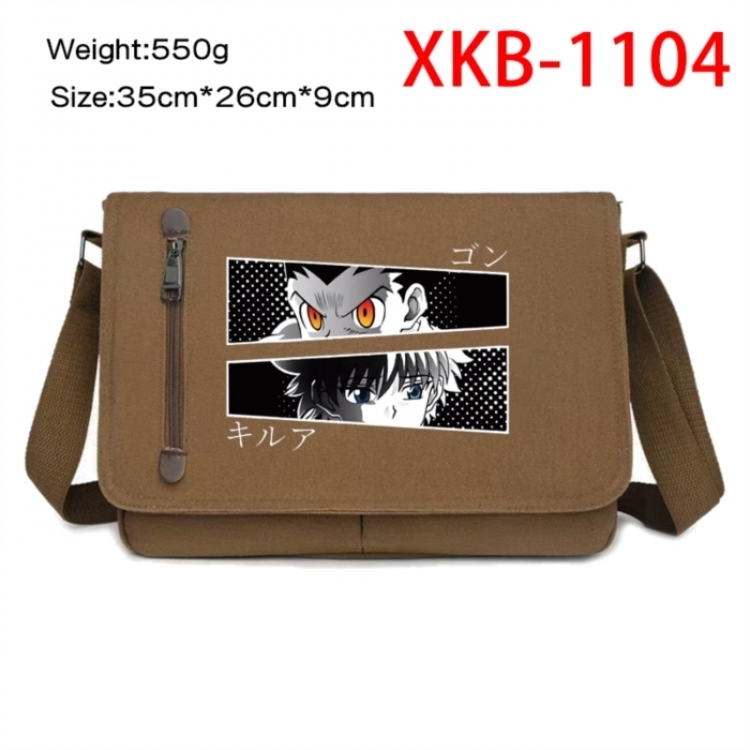 HunterXHunter Anime Retro Canvas Shoulder Bag Crossbody Bag Mailman Bag 35x26x9cm