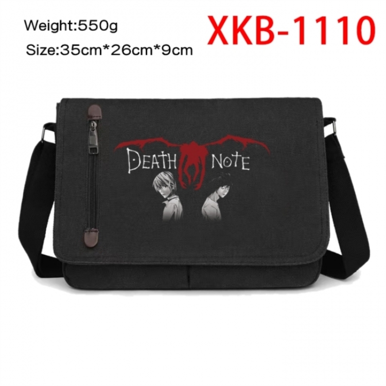 Death note Anime Retro Canvas Shoulder Bag Crossbody Bag Mailman Bag 35x26x9cm