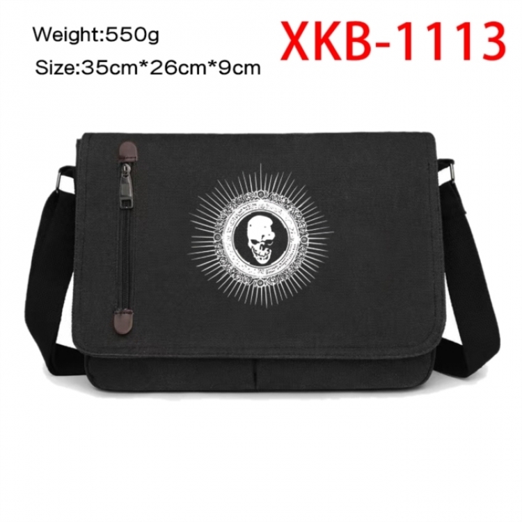 Death note Anime Retro Canvas Shoulder Bag Crossbody Bag Mailman Bag 35x26x9cm