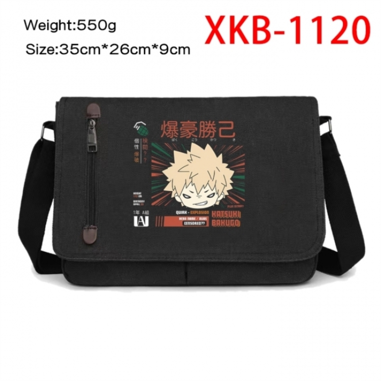 My Hero Academia Anime Retro Canvas Shoulder Bag Crossbody Bag Mailman Bag 35x26x9cm