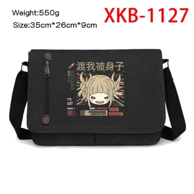 My Hero Academia Anime Retro Canvas Shoulder Bag Crossbody Bag Mailman Bag 35x26x9cm