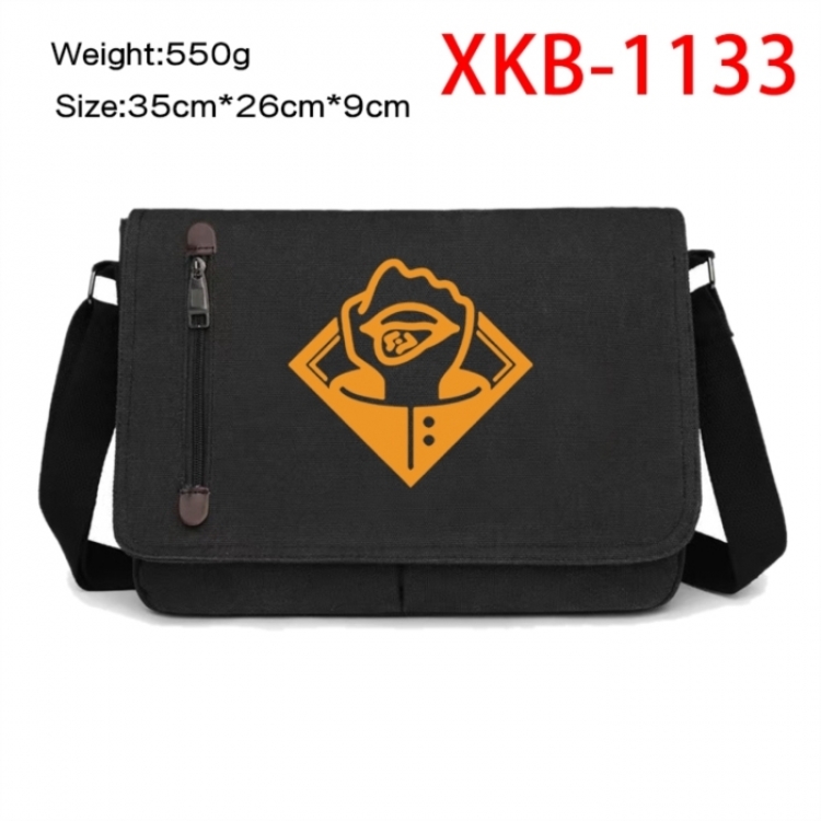 Jujutsu Kaisen Anime Retro Canvas Shoulder Bag Crossbody Bag Mailman Bag 35x26x9cm