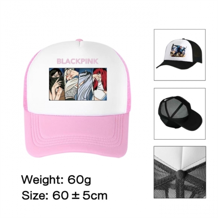 BLACK PINK Anime mesh cap peaked cap sun hat 60cm