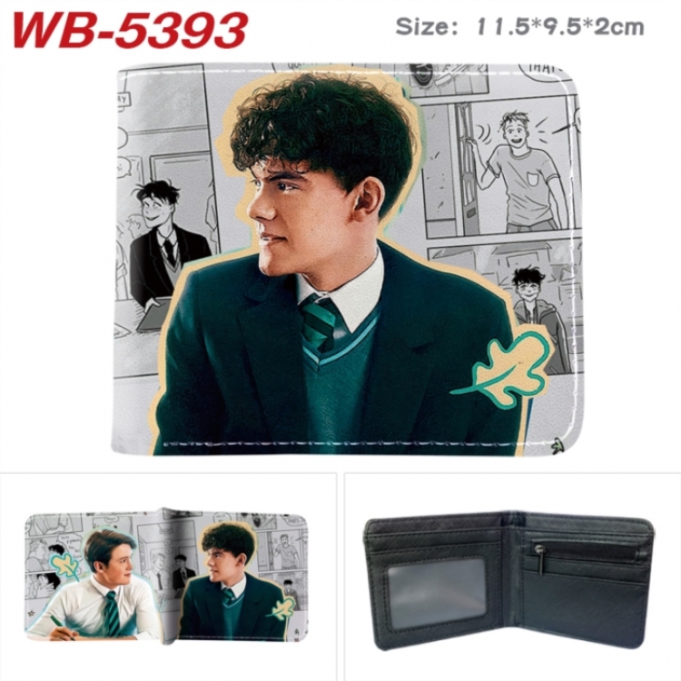 HEARTSTOPPER Animation color PU leather half fold wallet 11.5X9X2CM