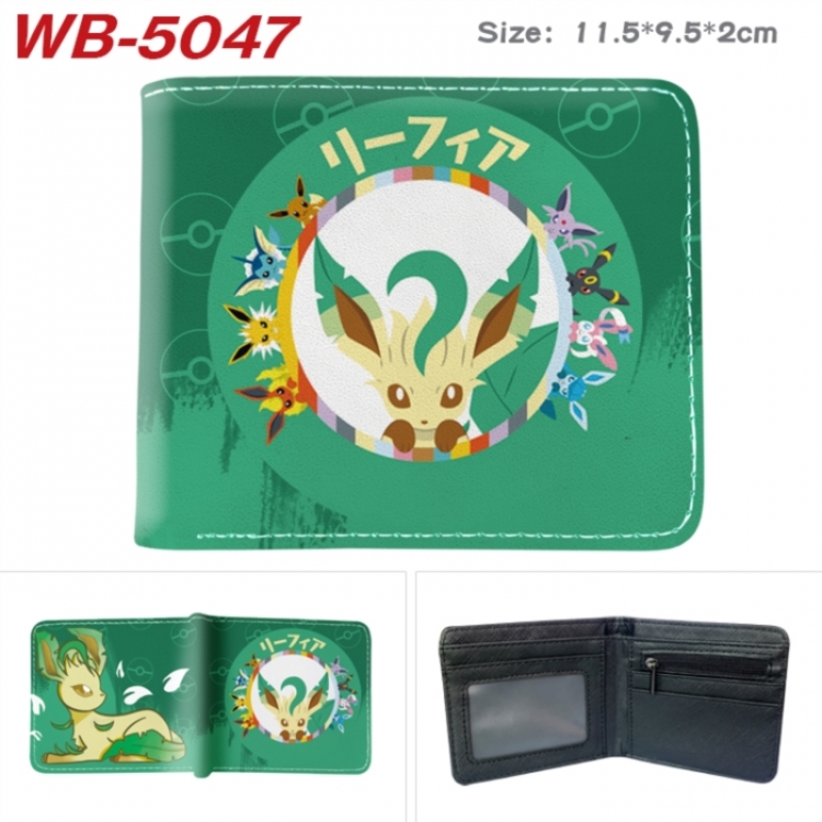 Pokemon Animation color PU leather half fold wallet 11.5X9X2CM
