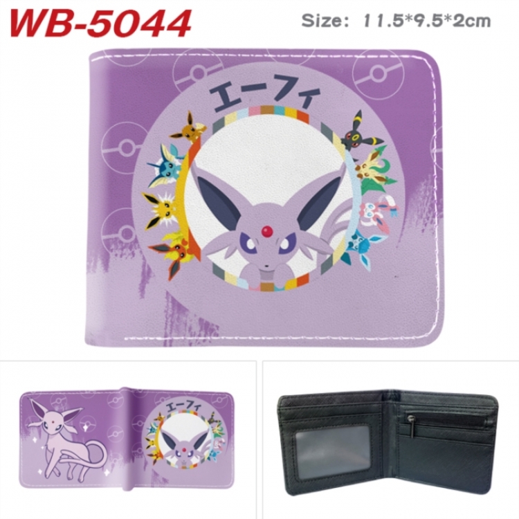 Pokemon Animation color PU leather half fold wallet 11.5X9X2CM