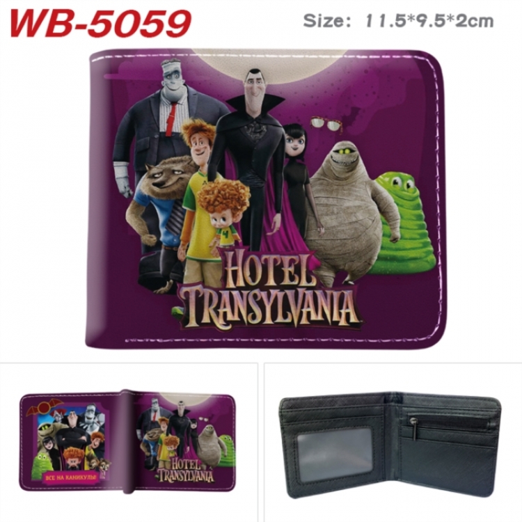 hotel Transylvania Animation color PU leather half fold wallet 11.5X9X2CM