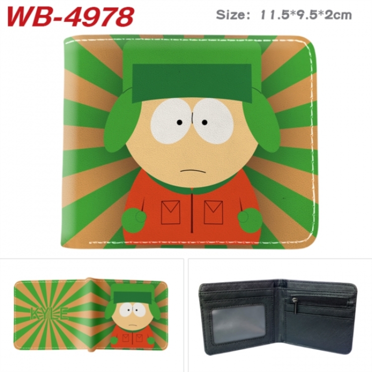 South Park Animation color PU leather half fold wallet 11.5X9X2CM
