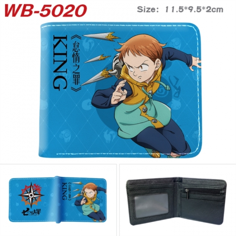 The Seven Deadly Sins Animation color PU leather half fold wallet 11.5X9X2CM