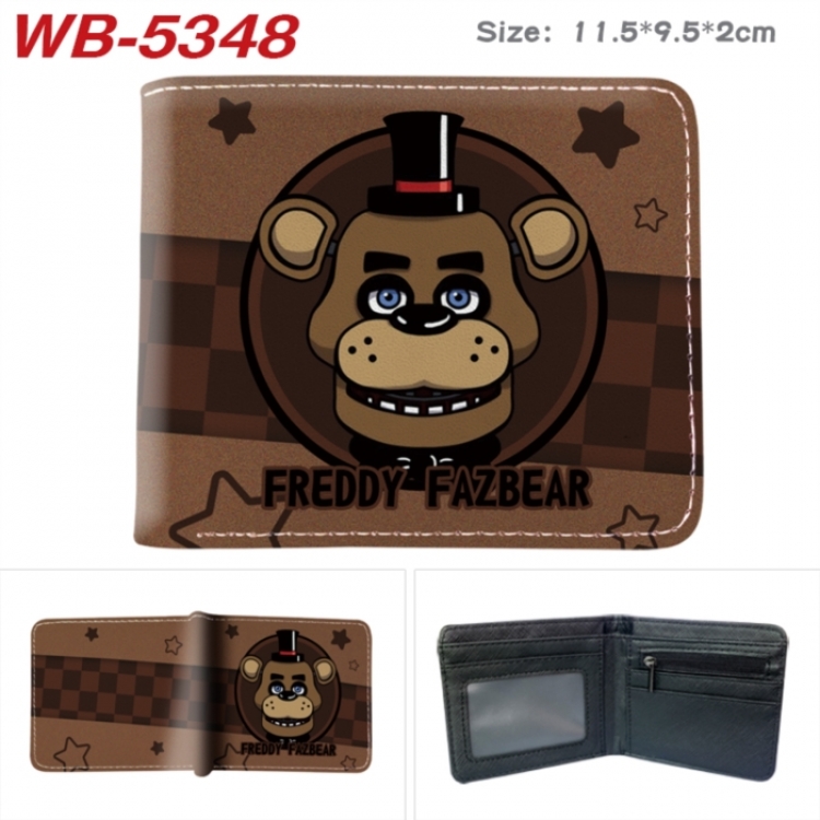 Five Nights at Freddys Animation color PU leather half fold wallet 11.5X9X2CM
